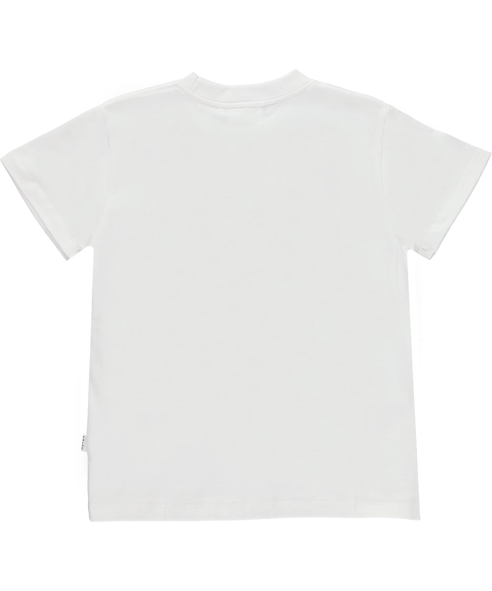 Roxo - Hello Smile - Weißes Unisex-T-Shirt mit Sonnenaufdruck