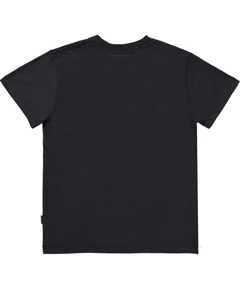 Roxo - Peace Elements - Schwarzes Unisex-T-Shirt mit Peace-Print