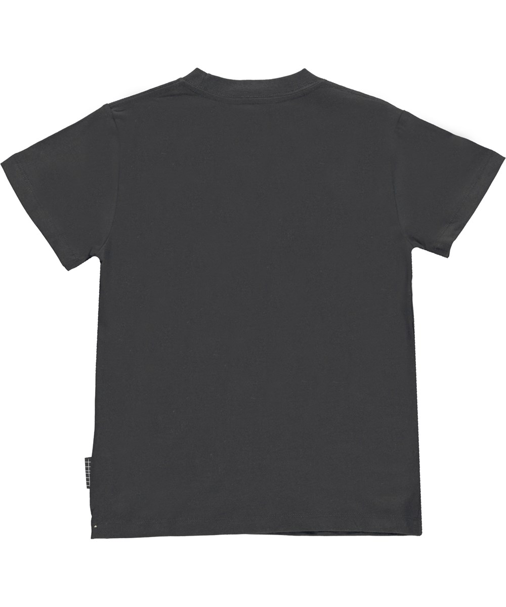 Roxo - Black - Weißes Öko-T-Shirt mit Smiley-Aufdruck