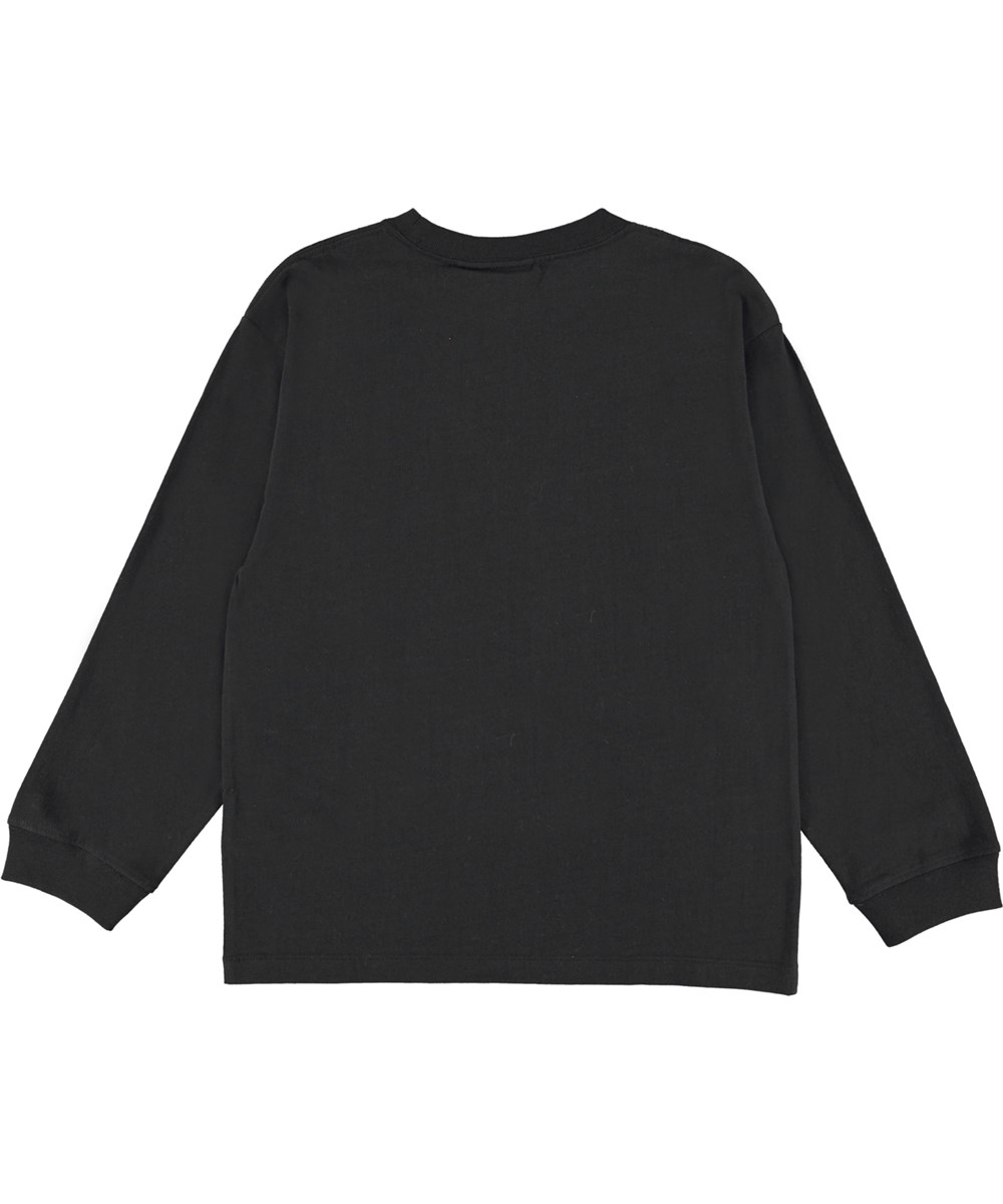 Rube - Black - Schwarzes Unisex-Shirt mit Smiley und Weltkugel