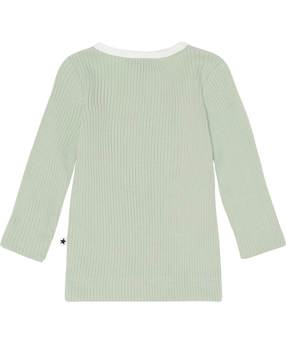Earth - Mint - Earth er en mint grøn babybluse i ribbet kvalitet