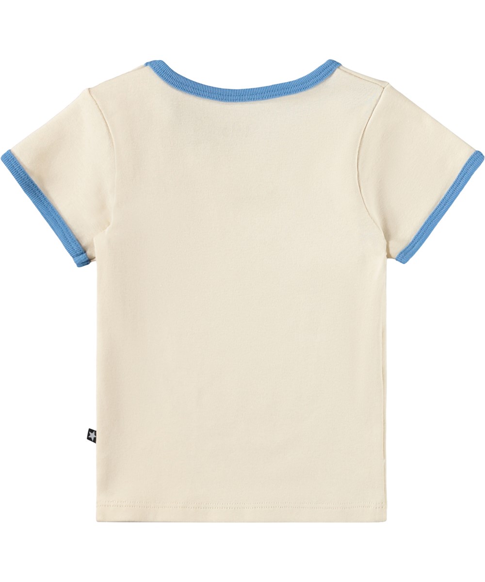 Easy - Rocktopus - Hvid t-shirt til baby med blæksprutteprint i økologisk bomuld