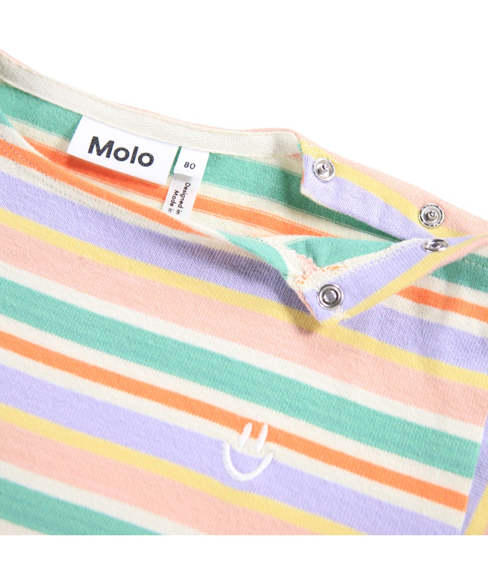 Edarko - Emotions Stripe - Multifarvet stribet bluse i økologisk bomuld til baby.
