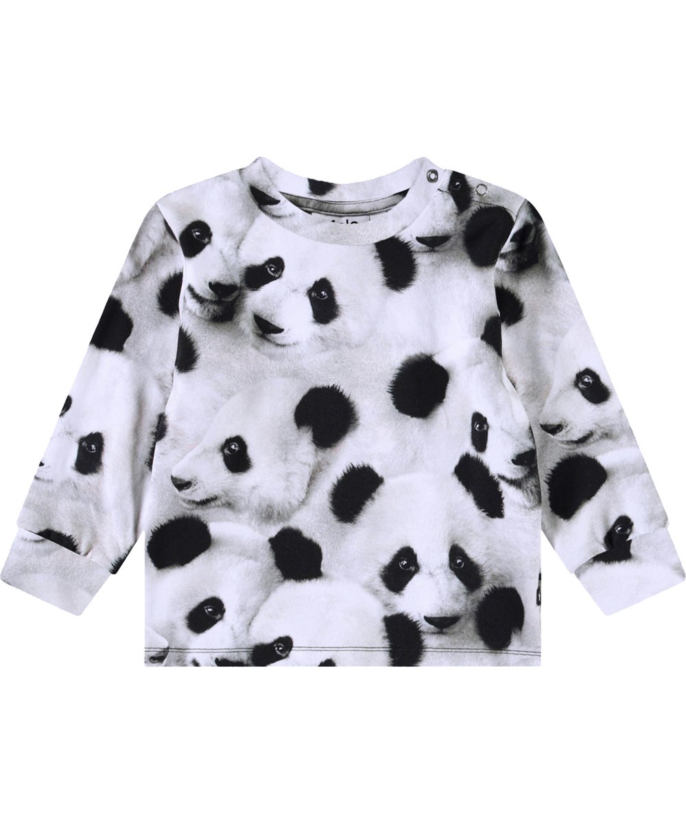 Eloy - Giant Panda - Økologisk baby bluse med pandaprint.