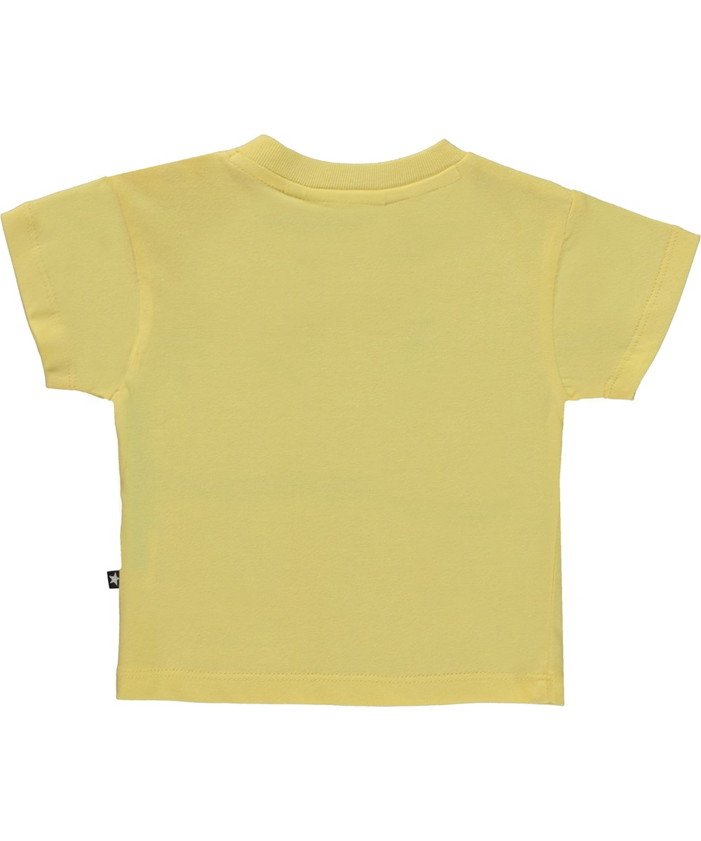 Enzo - Popcorn - Gul baby t-shirt med palme smiley print
