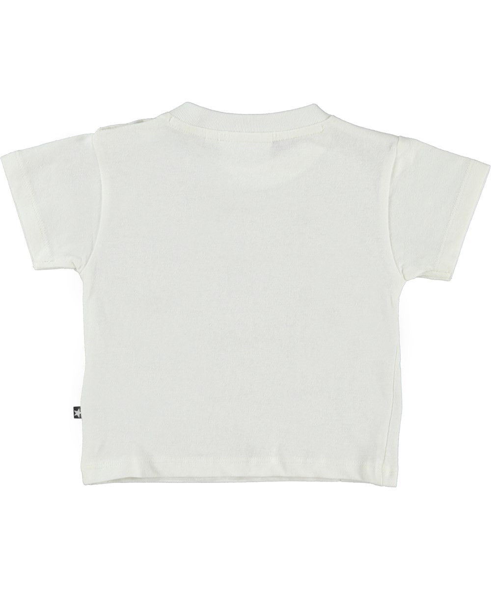 Enzo - White Star - Hvid baby t-shirt med frø print