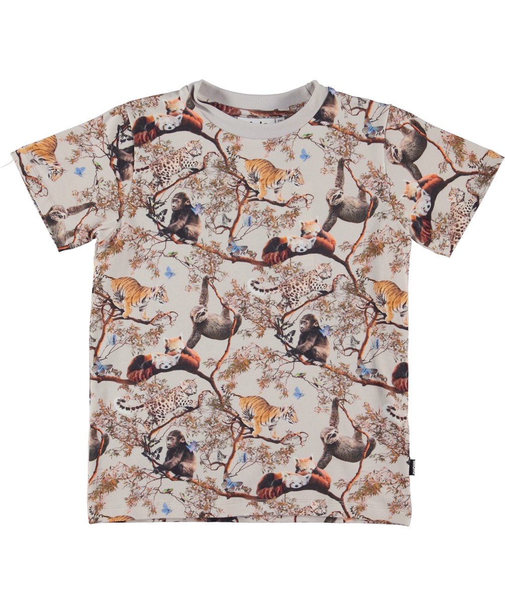 Ralphie - Cubs Harmony - Økologisk rosa t-shirt med dyre unge print
