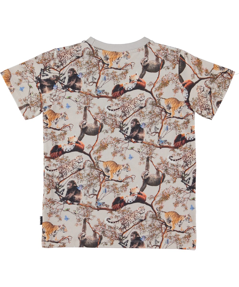 Ralphie - Cubs Harmony - Økologisk rosa t-shirt med dyre unge print