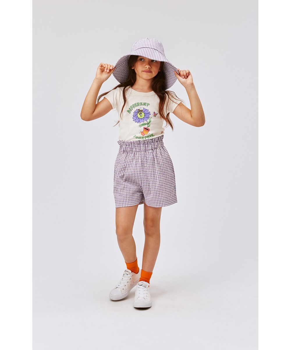 Rhiannon - Naturelle - T-shirt med plante print