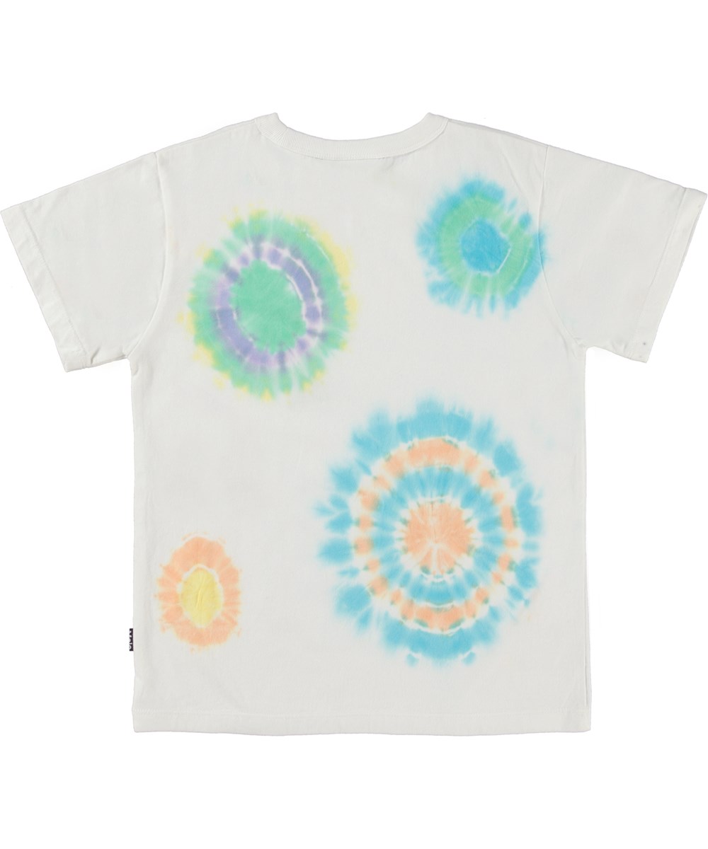 Riley - Circular Dye - Økologisk tie-dye t-shirt peace og smiley
