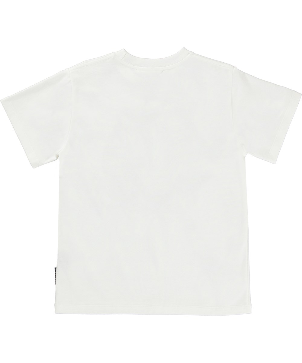 Riley - Smiling Earth - Hvid unisex t-shirt med smiley og jordklode