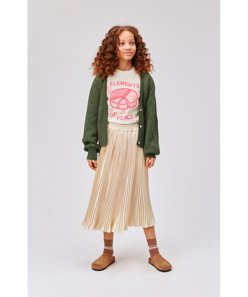 Road - Naturelle - Økologisk t-shirt med peace print i pink