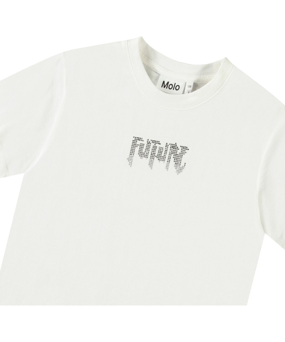 Rodney - White - Hvid t-shirt i økologisk bomuld med korte ærmer og ribkant i hals.