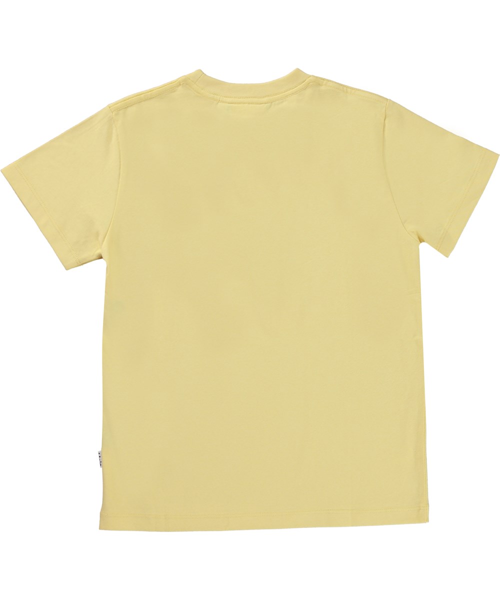 Roxo - Pale Sun - Gul økologisk t-shirt med smil print