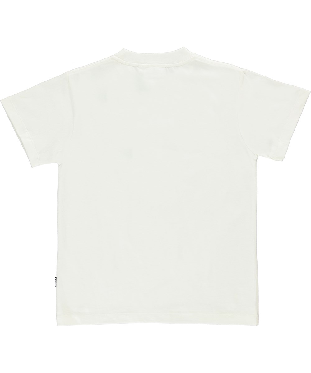 Roxo - White Star - Økologisk hvid unisex t-shirt med smiley