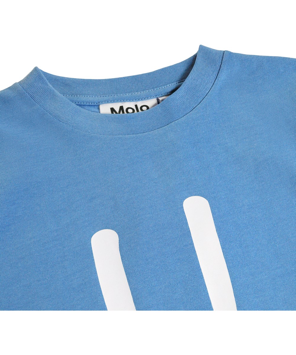 Roxo - Blue Tide - Blå t-shirt i økologisk bomuld til børn