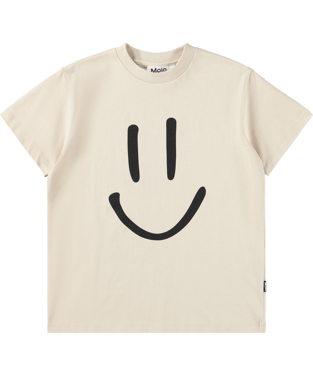 Roxo - Summer Sand - Beige t-shirt i økologisk bomuld til børn