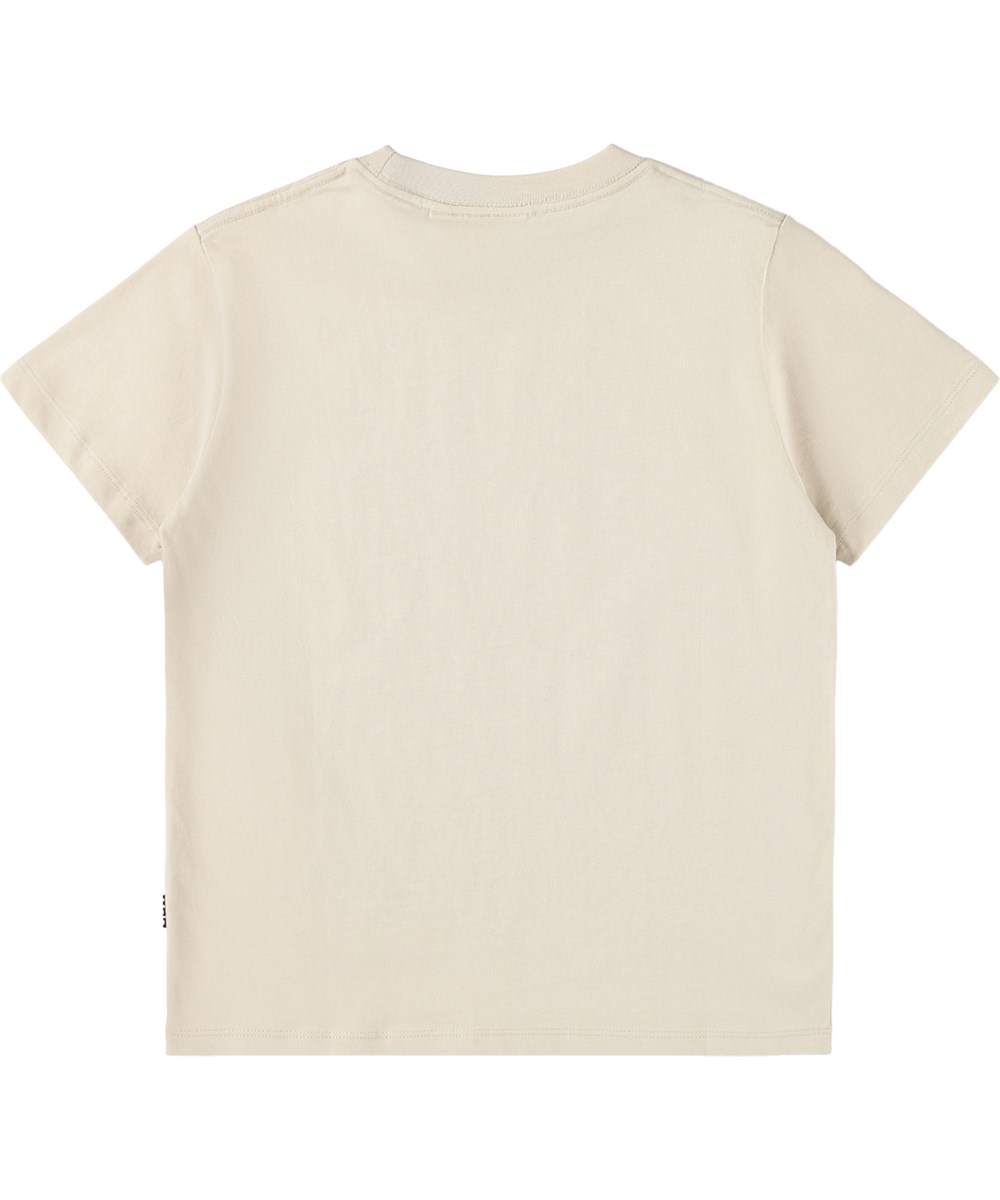 Roxo - Summer Sand - Beige t-shirt i økologisk bomuld til børn