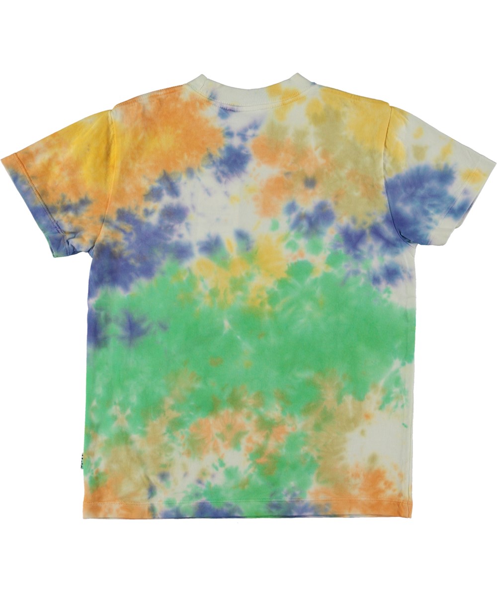 Roxo - Colour Splash - Unisex t-shirt tie-dye print og smiley