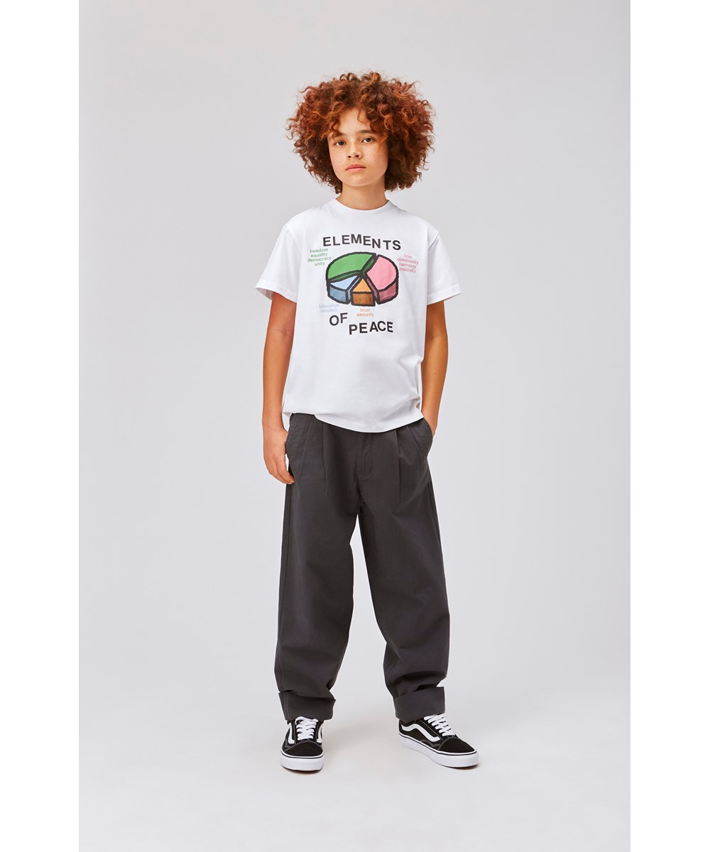 Roxo - Peace Chart - Hvid unisex t-shirt med print af fred