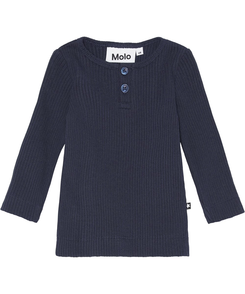 Earth - Galaxy Blue - Earth is a blue baby top in rib