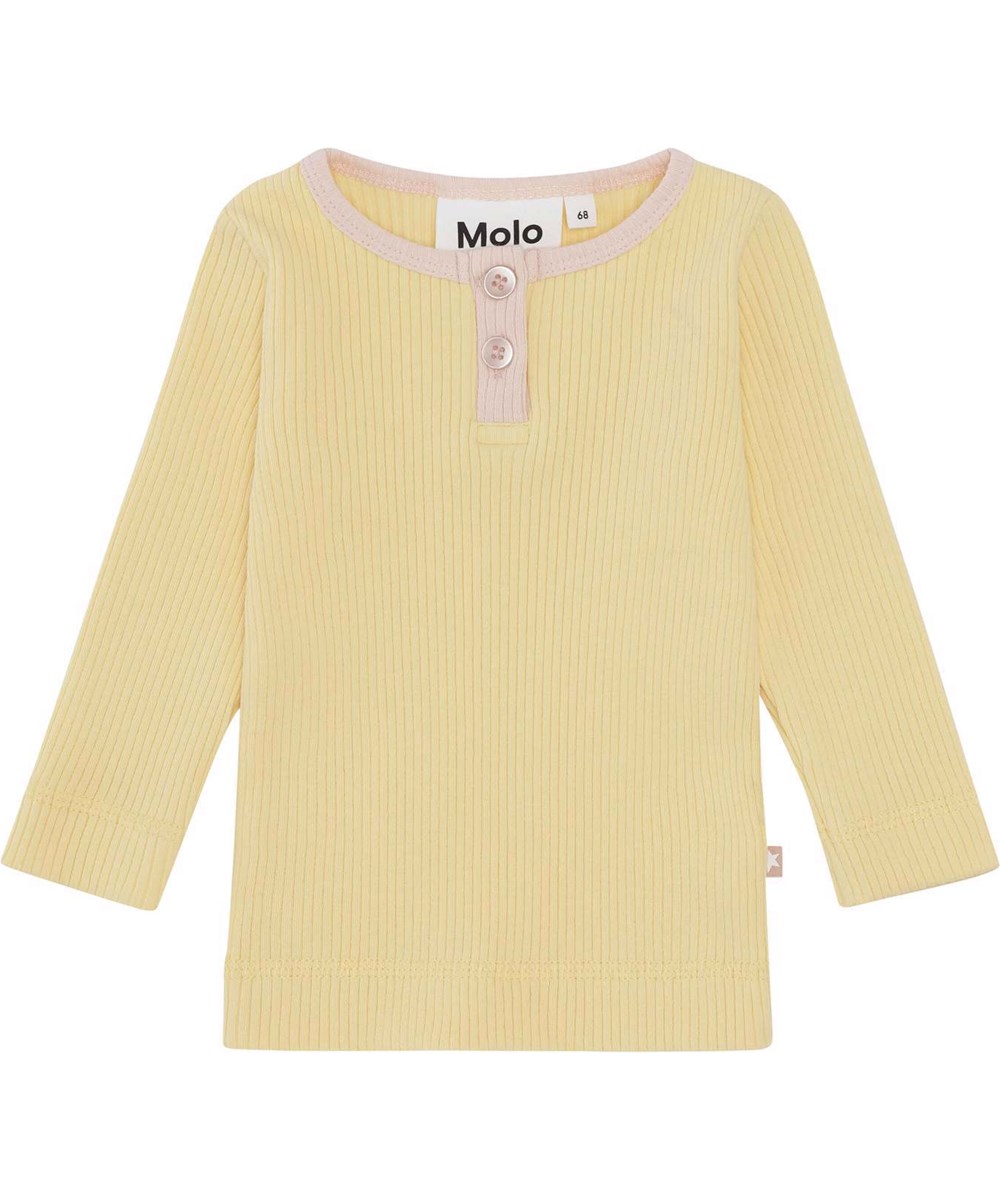 Earth - Impala - Light yellow organic rib top with buttons 