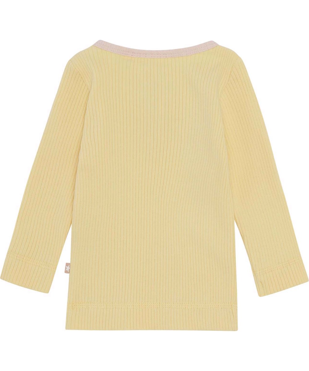 Earth - Impala - Light yellow organic rib top with buttons 