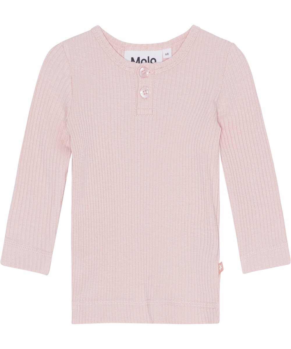 Earth - Petal Blush - Pink baby top in viscose rib