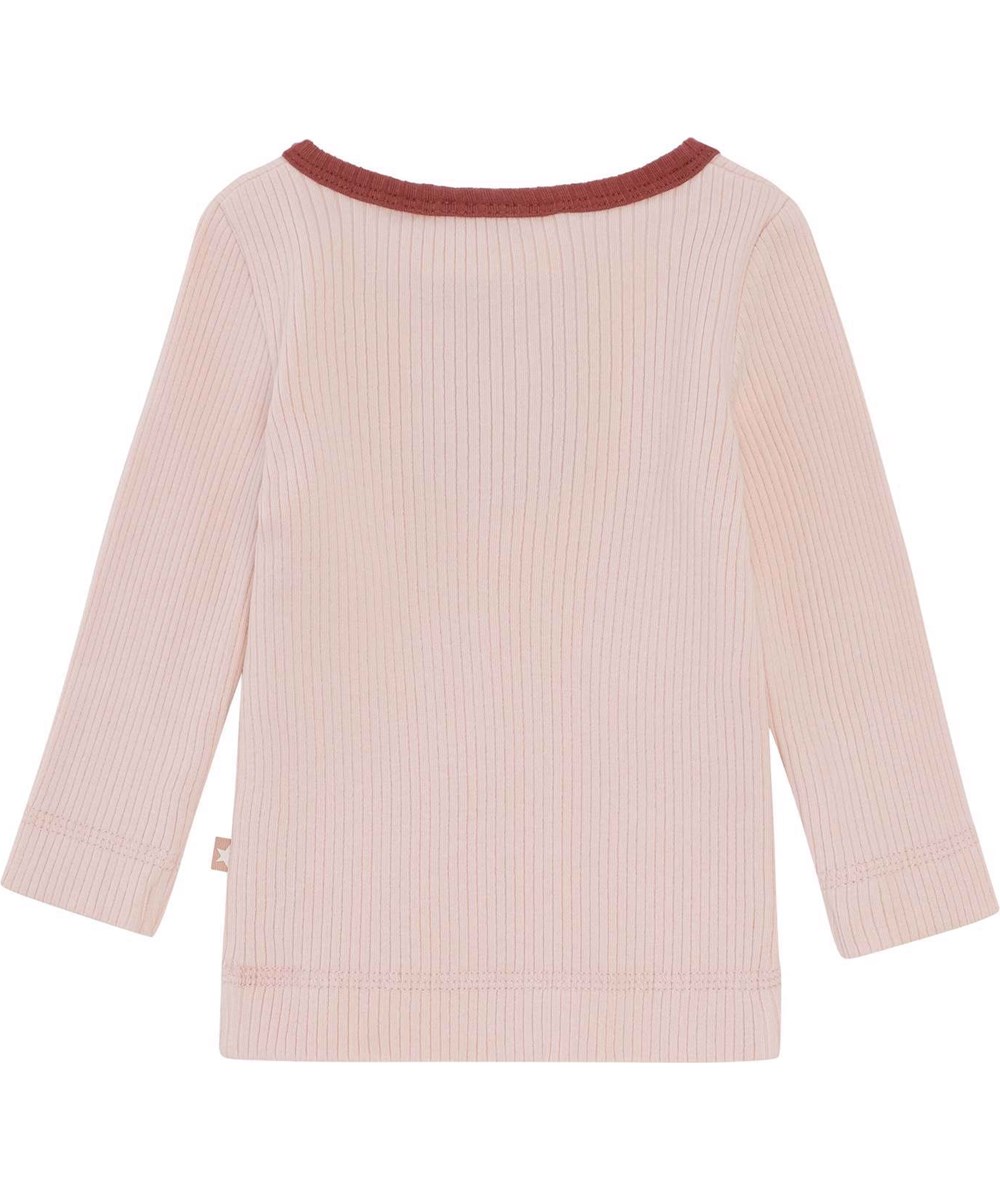 Earth - Powder - Light blue organic rib top with buttons