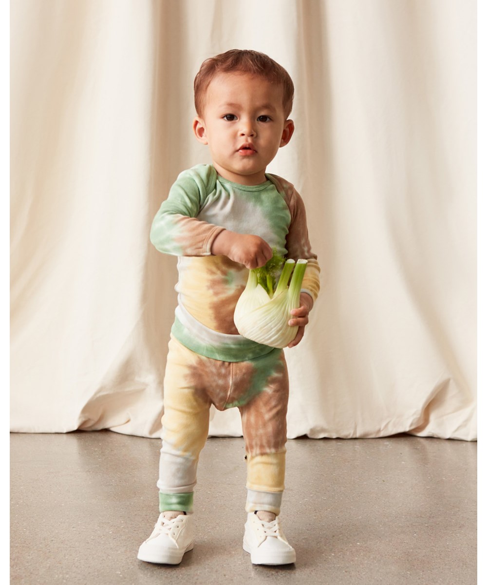 Easy - Swirly Tie Dye - Baby t-shirt with tie-dye spiral print