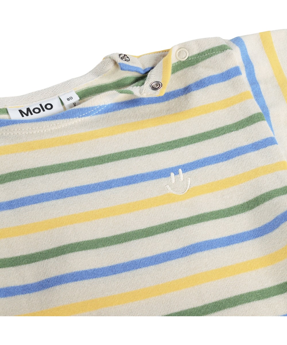 Edarko - Multiple Stripe - Multicoloured long-sleeved shirt for the little ones made of organic cotton with stripes