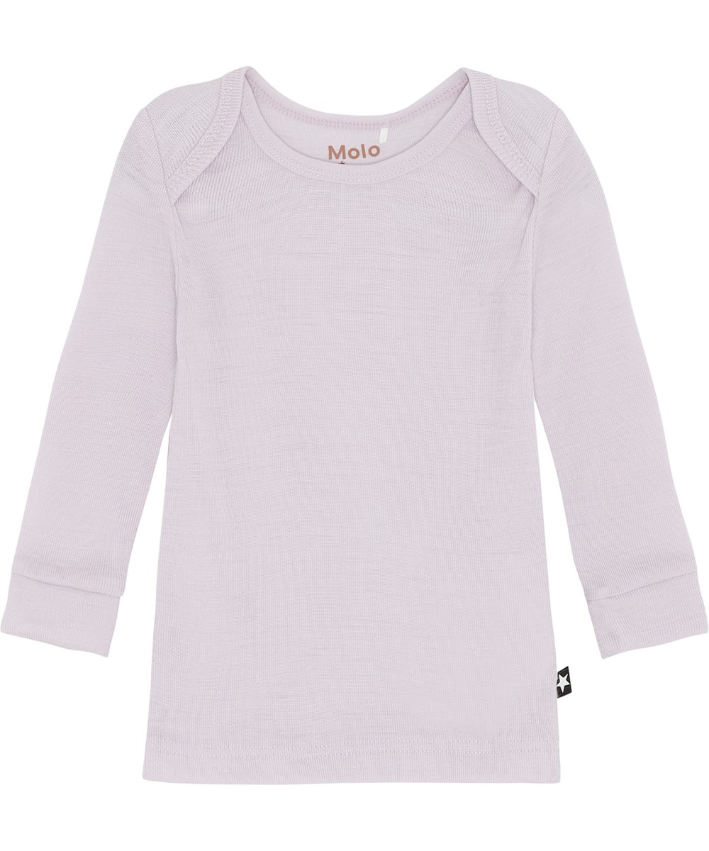 Eli - Frozen Lilac - Light purple wool baby top 
