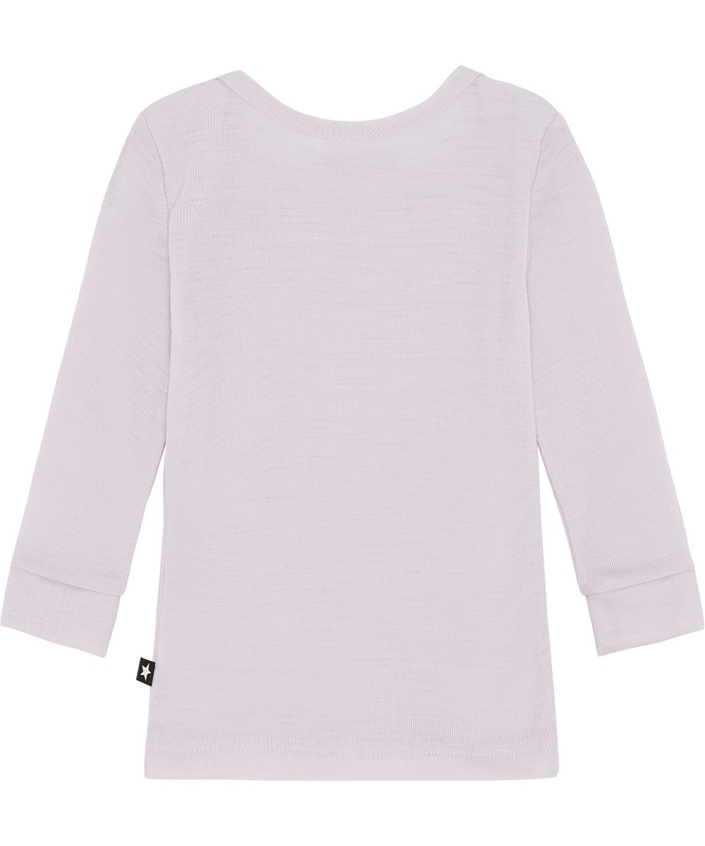 Eli - Frozen Lilac - Light purple wool baby top 