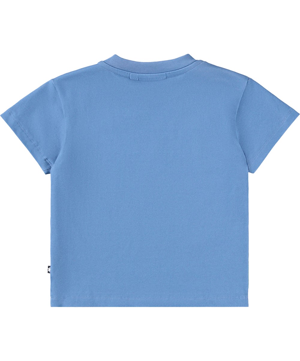 Enzo - Tiger Cub - Classic blue T-shirt for the little ones made of organic cotton with a tiger print