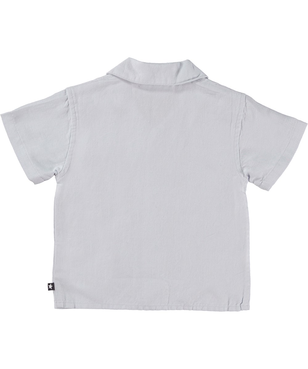 Eyou - Iced Blue - Light blue, short sleeve baby t-shirt 