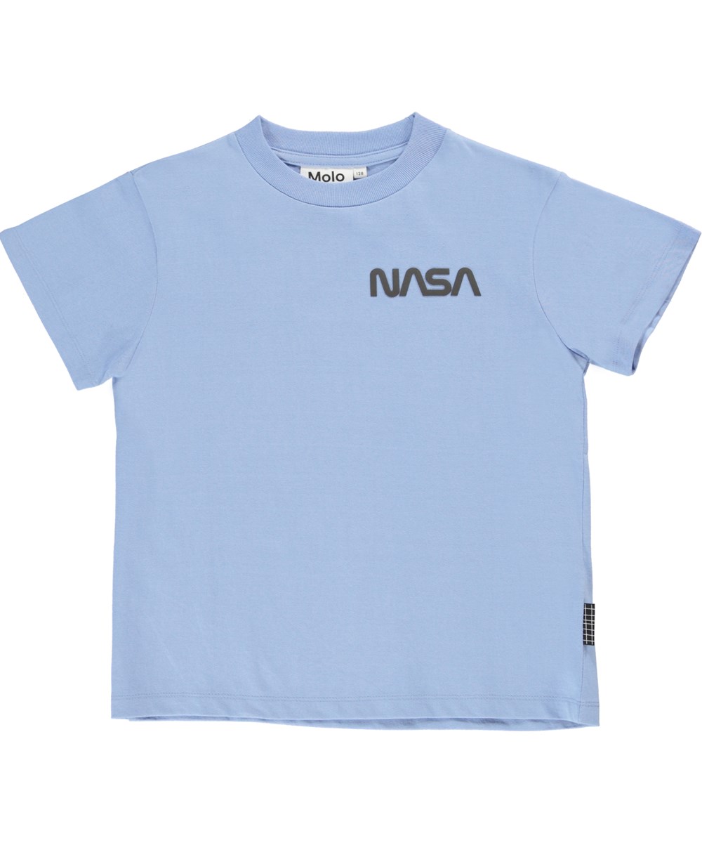 Rame - Azurine - Light blue organic unisex t-shirt with nasa print