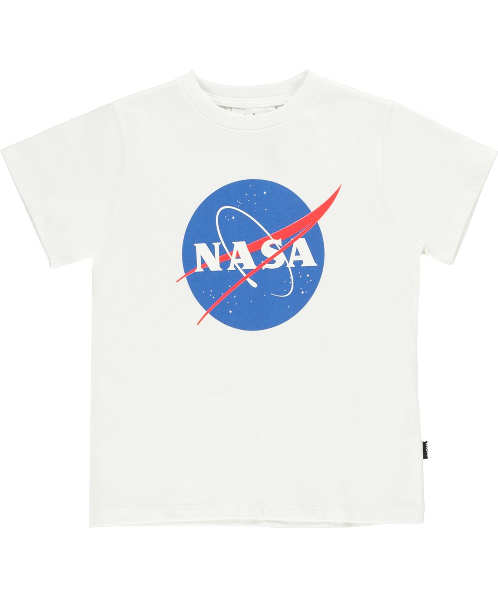 Rame - White - White organic unisex t-shirt with Nasa print