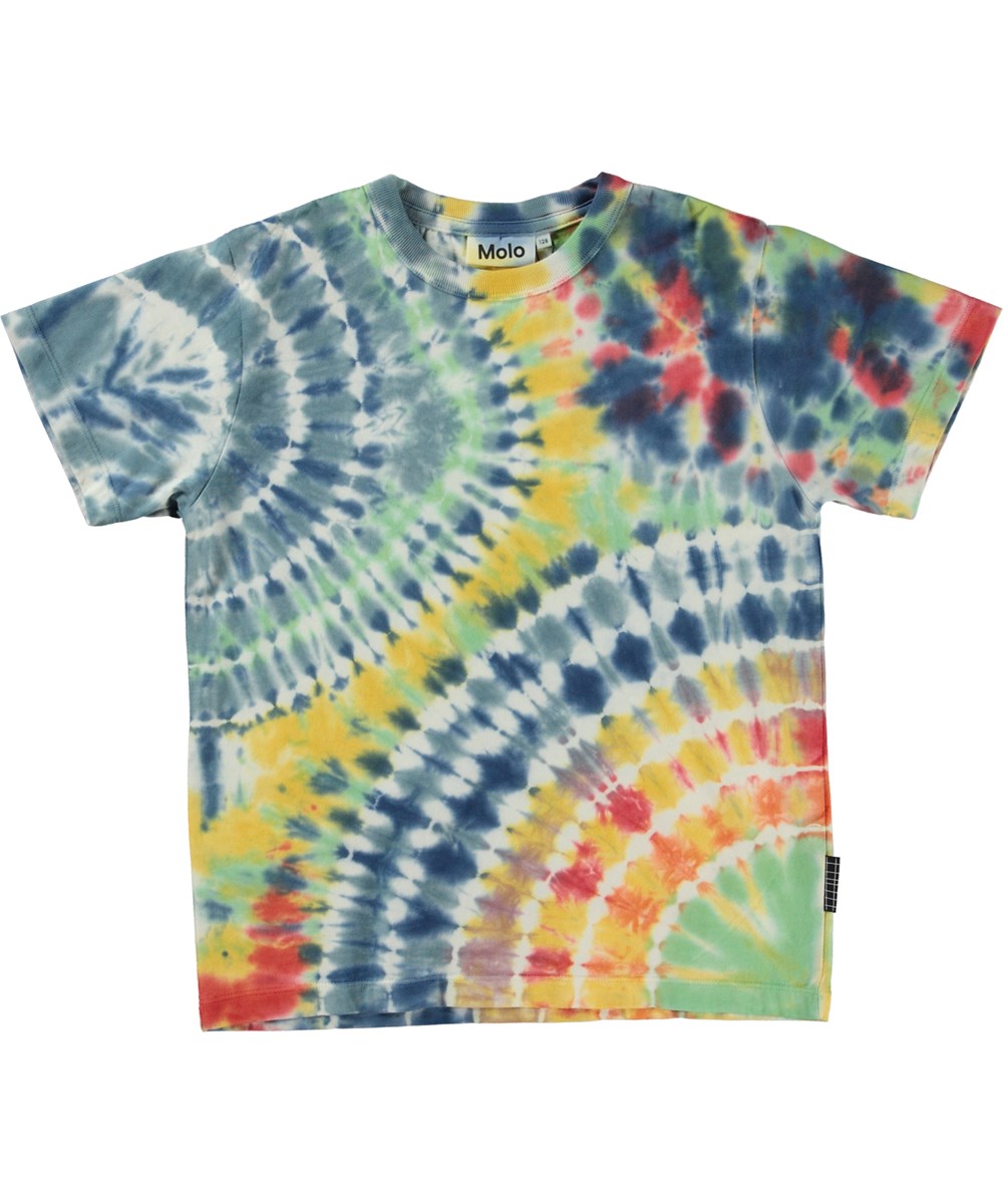 Riley - Gem Stone Dye - Unisex t-shirt with colourful batik print