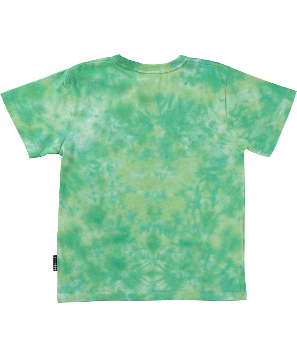 Riley - Heart Dye - Unisex t-shirt with green tie-dye print and heart