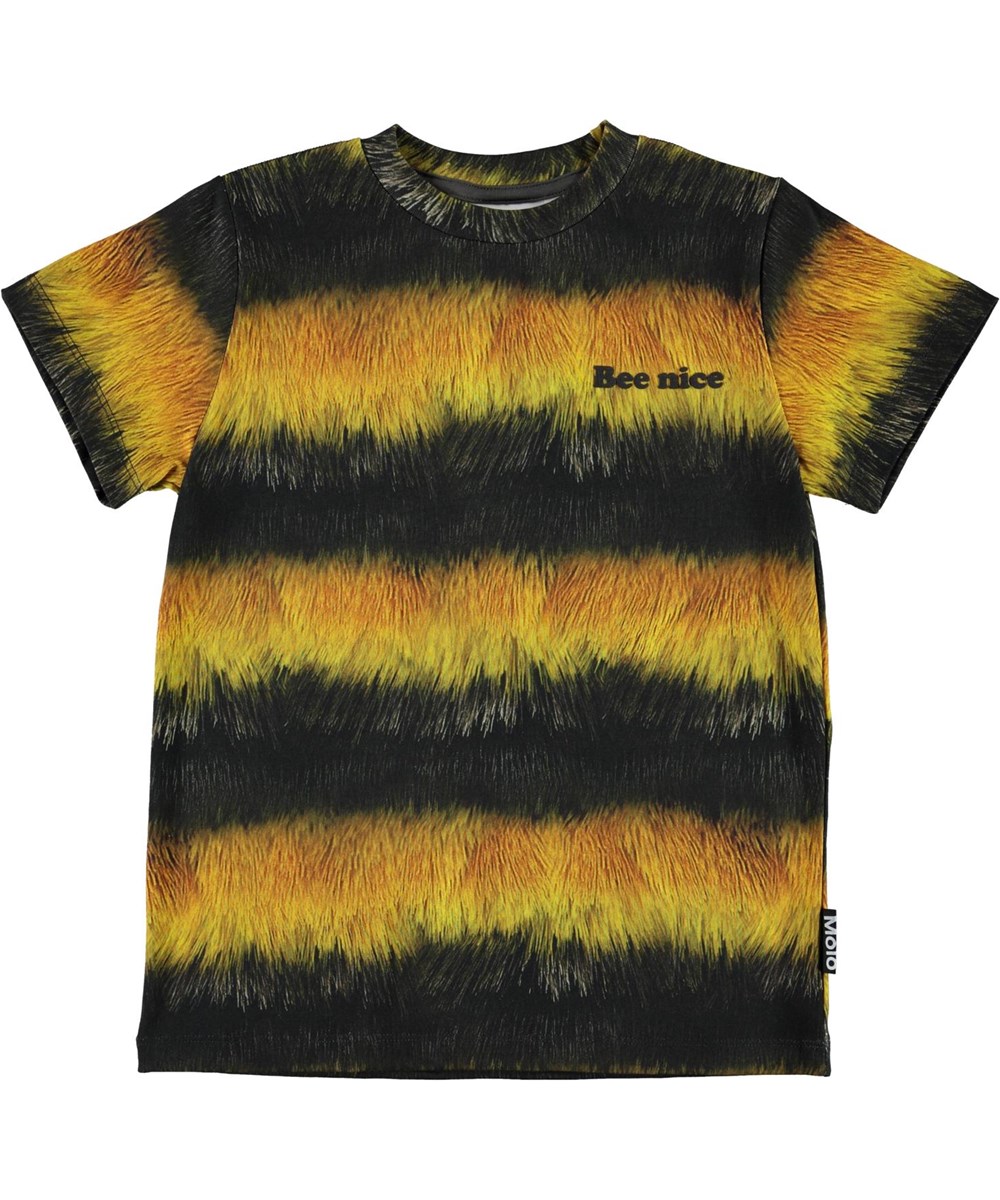 Road - Bee - White organic t-shirt with bee nice