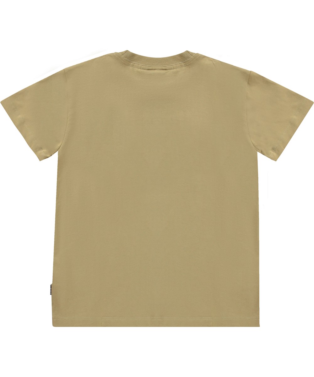 Roxo - Ridge - Brown organic t-shirt with speech bubble print