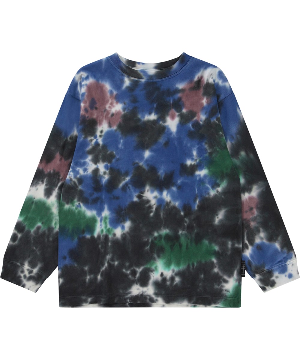 Rube - Night Sky Dye - Long sleeve organic t-shirt with tie-dye print