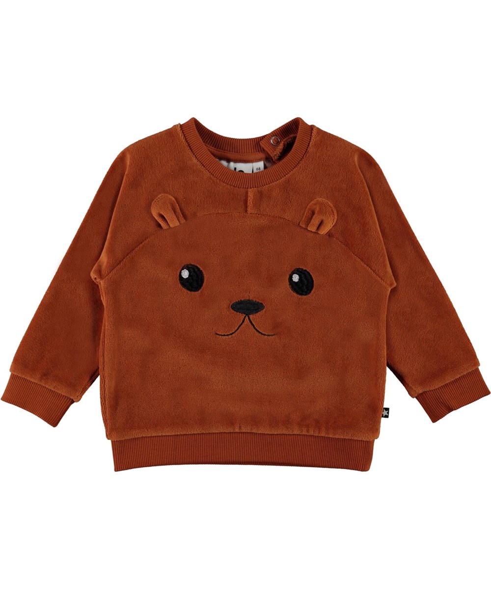 Derry - Iron - Brun baby sweatshirt med ører