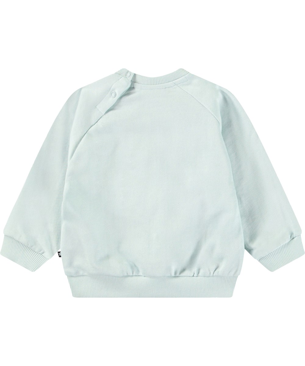 Disc - Koalaty Time - Økologisk lyseblå babysweatshirt med print af koalabjørn.