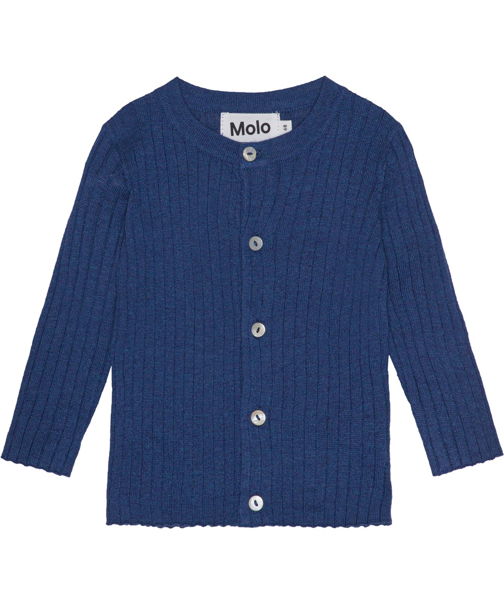 Georgette - Twilight - Mørkeblå babycardigan i cashmere/viskose blanding