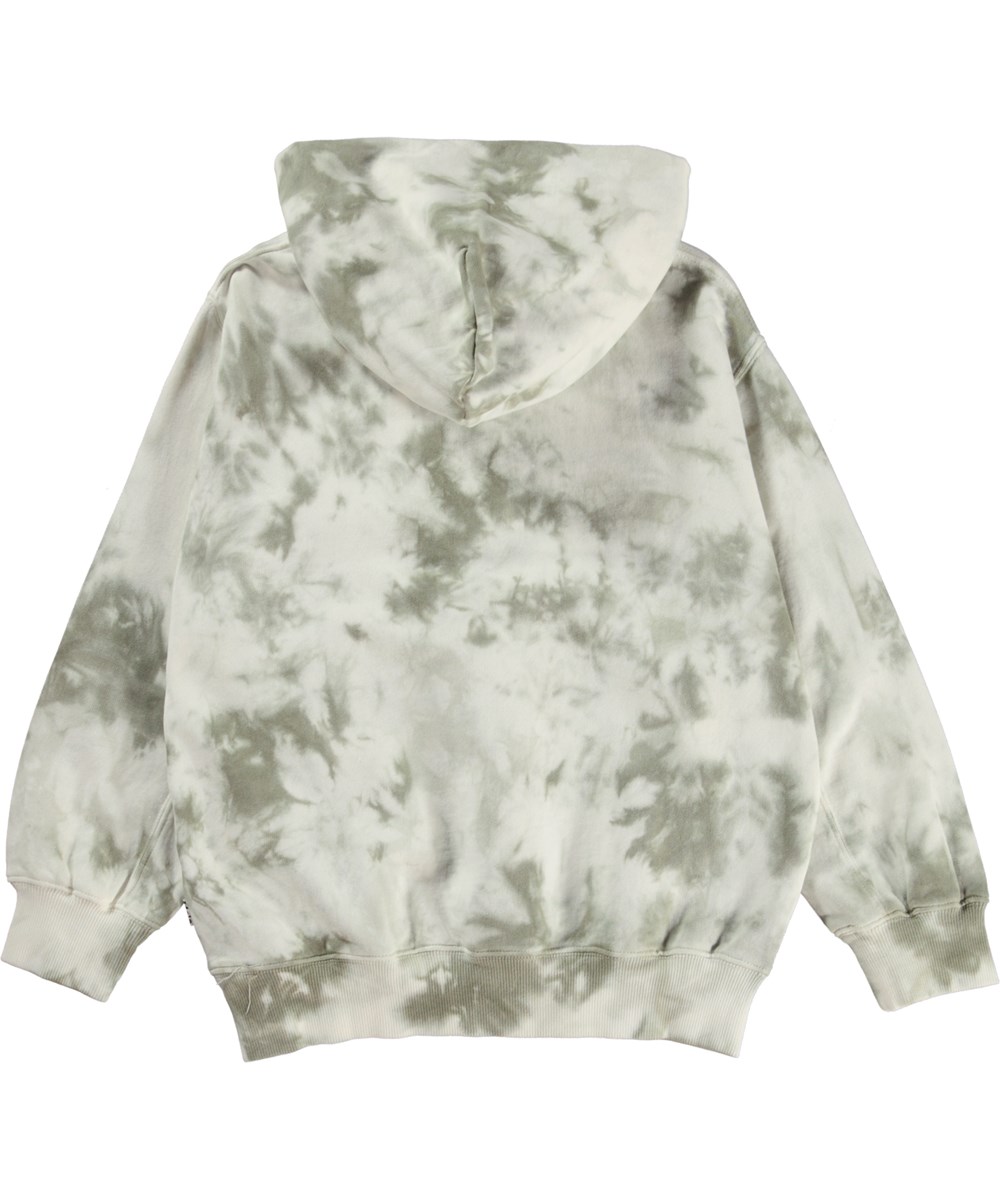 Maxx - Multi Dye - Hættetrøje med beige og grøn tie-dye