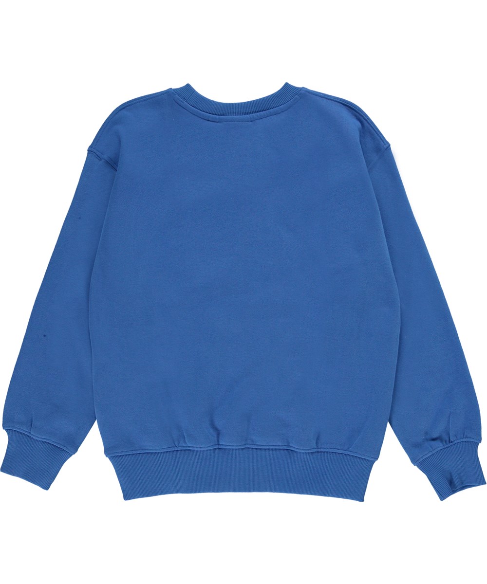 Memphis - Astro Blue - Økologisk blå unisex sweatshirt