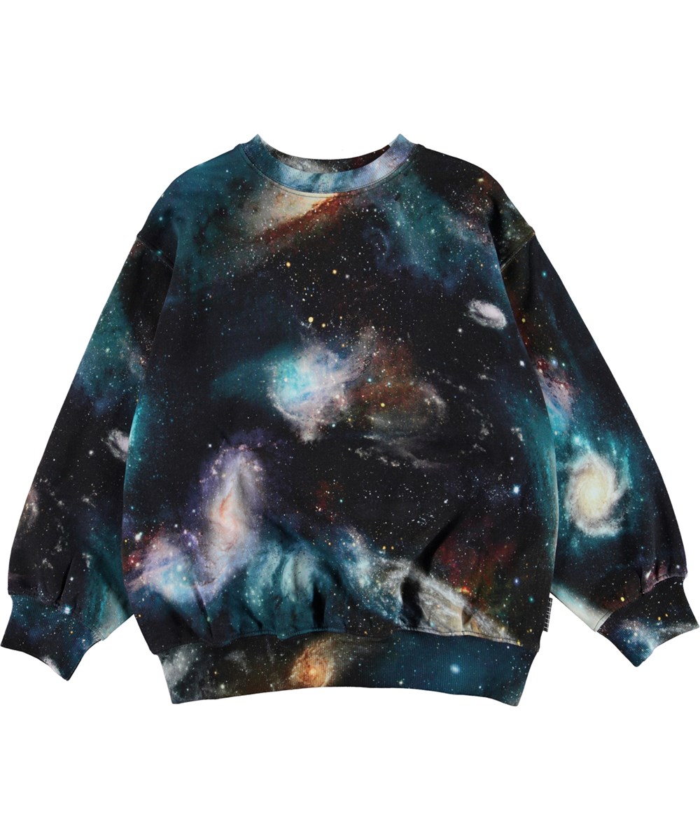 Monti - Galaxies - Økologisk unisex sweatshirt med galakse print