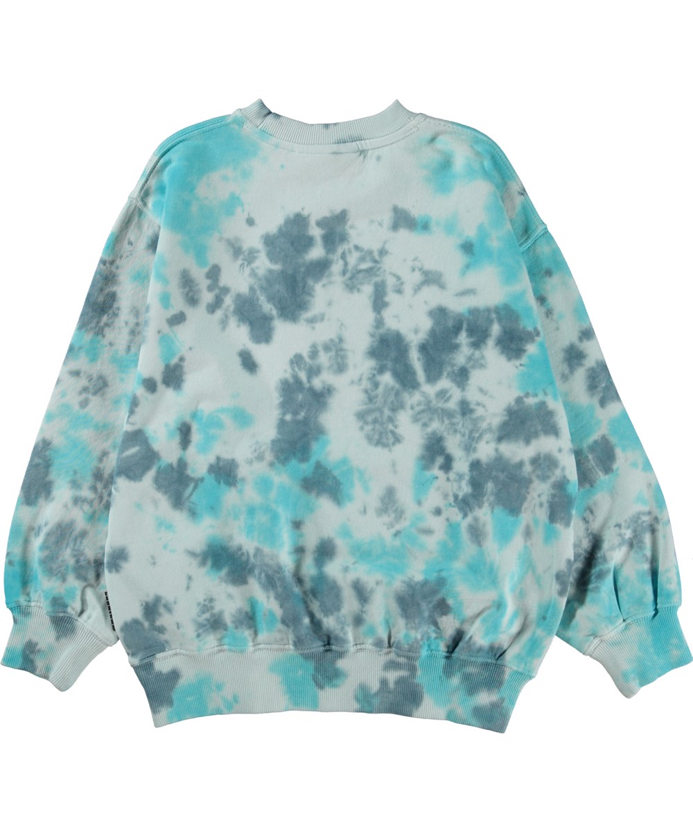 Monti - Water Tie Dye - Unisex sweatshirt i blå tie-dye