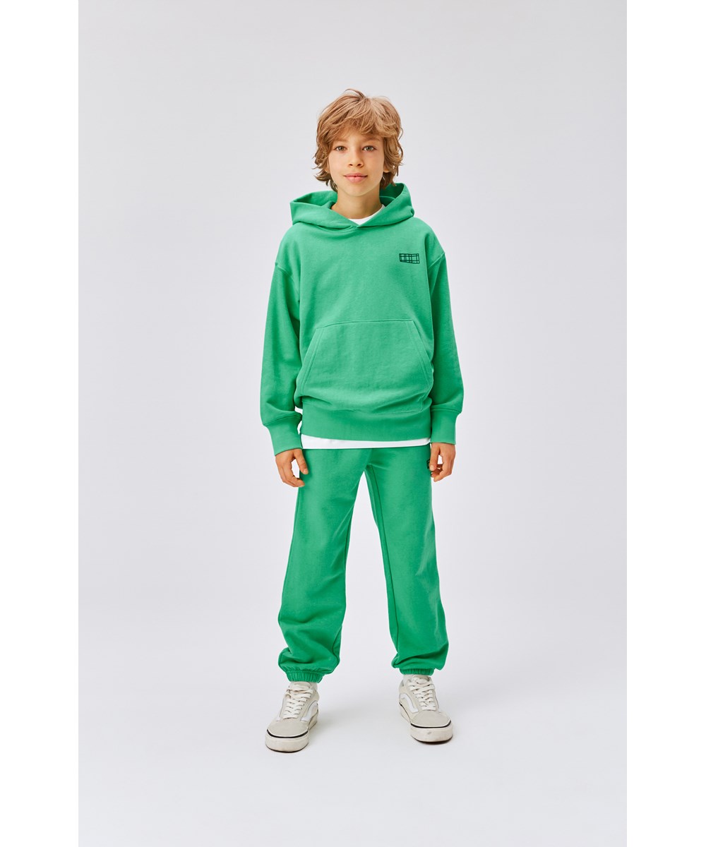 Moz - Fresh - Sort unisex hættetrøje med hello smiley